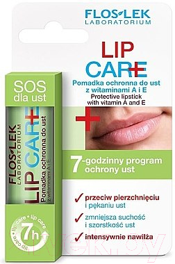 

Бальзам для губ Floslek, Protective Lipstick With Vitamins A E