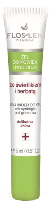 

Гель для век Floslek, Lid & Under Eye Gel With Eyebright and Green Tea