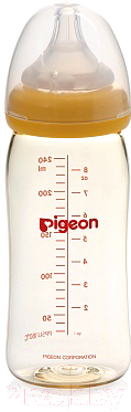 Бутылочка для кормления Pigeon Перистальтик Плюс SofTouch PPSU / 422