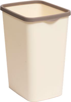 Набор мусорных ведер Violet Tandem с фиксатором / 842626 (10шт, 20л, слоновая кость/шоколад) - 