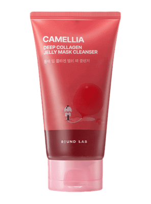 Гель для умывания Round Lab Camellia Deep Collagen Jelly Pack Cleanse 2в1 (150мл) - 