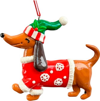 

Елочная игрушка, Christmas 2025 Новогодняя такса / ZCI25211