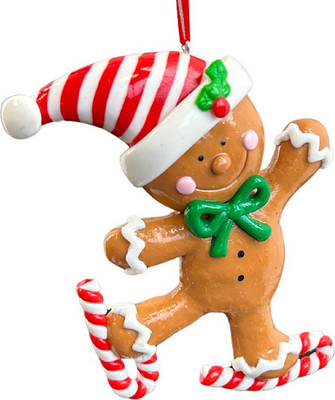 

Елочная игрушка, Christmas 2025 Пряничный человечек на лыжах / ZCI25168
