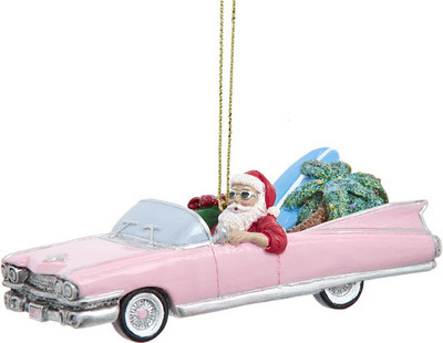 

Елочная игрушка, Christmas 2025 Санта в кадиллаке / E1114