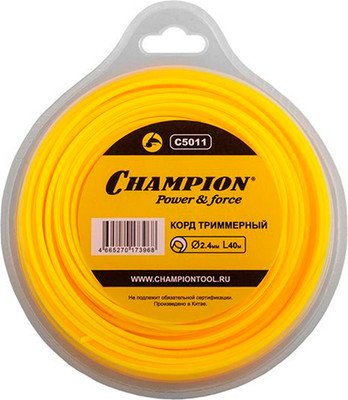 Леска для триммера Champion Round 2.4мм / C5011