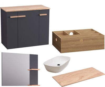 

Комплект мебели для ванной, Adri тумба, столешница, раковина 21393-70