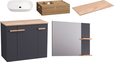 

Комплект мебели для ванной, Adri тумба, столешница, раковина 21393-70