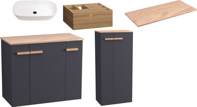 

Комплект мебели для ванной, Adri тумба, столешница, раковина 21393-70