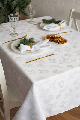 

Скатерть, Белый колокольчик 10ШС90-1-КВ рис.2755/010101