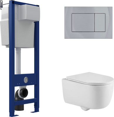 

Унитаз подвесной с инсталляцией, Tornas Rimless + Atom 410 / АТ-043332