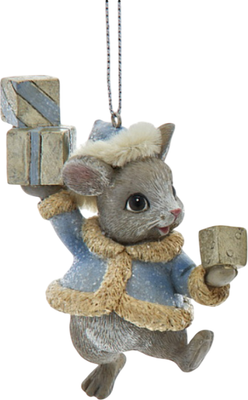 

Елочная игрушка, Christmas Новогодняя мышка с подарками / E1030