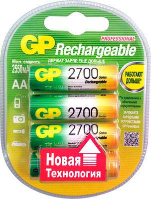 

Комплект аккумуляторов, R6 2700mAh 270AAHC/R6 Ni-MH / 270AAHC/R6/4