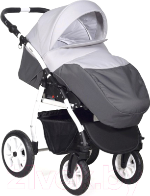 Детская универсальная коляска INDIGO Alma 2 в 1 (am 02, серый/серый)