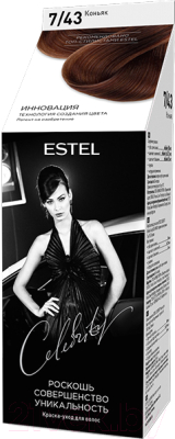 Крем-краска для волос Estel Celebrity 7/43 (коньяк)