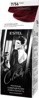 Крем-краска для волос Estel Celebrity 7/56 (бордо)