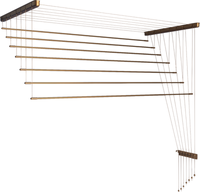 

Сушилка для белья, Потолочная Алюминиевая Bronze Style 7 прутьев 1.9м