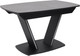 Обеденный стол Аврора Дрезден 130-161.5x80 (камень серый Greys grey/черный) - 