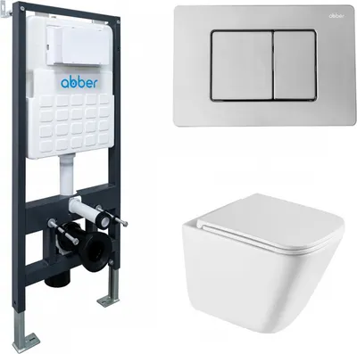 

Унитаз подвесной с инсталляцией, Rechteck AC1219TC-AC0105-AC0120