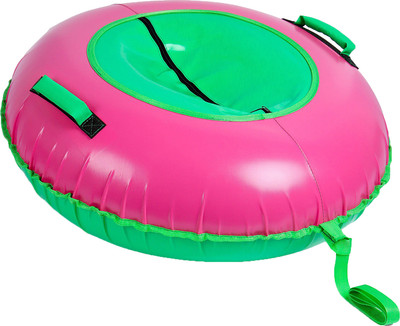 Тюбинг-ватрушка Winter Star 9926588 (зеленый/розовый) - 