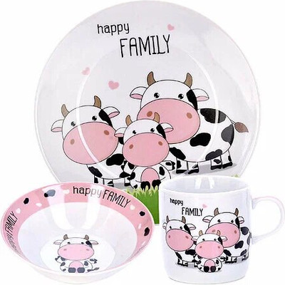 

Набор столовой посуды, Коровки / 29942