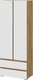 Шкаф Тащи в дом Люмо 2-х створчатый ШК 01 (дуб крафт золото/белый) - 