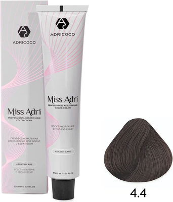 

Крем-краска для волос, Miss Adri 4.4