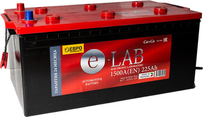 Автомобильный аккумулятор E-Lab 1 500A D6 6СТ-225 / 225 111 K11