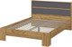 Полуторная кровать Тащи в дом Люмо КР 02 140x200 (дуб крафт золото/серый) - 
