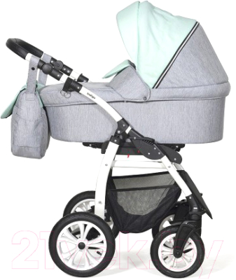 Детская универсальная коляска INDIGO Charlotte 18 2 в 1 (Ch 35, серый/мятный)