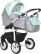 Детская универсальная коляска INDIGO Charlotte 18 2 в 1 (Ch 35, серый/мятный) - 