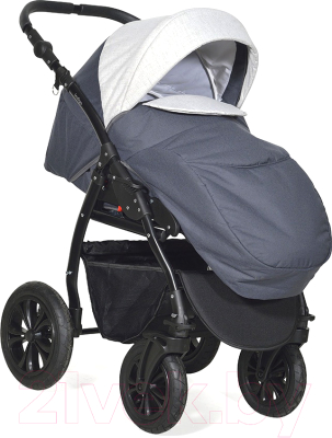 Детская универсальная коляска INDIGO Charlotte 18 F 3 в 1 (Ch 33, темно-серый/светло-серый)