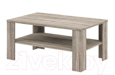 Журнальный столик Мебель-Неман Кристалл МН-131-10 (дуб сонома/трюфель)