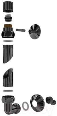 Полотенцесушитель водяной Двин J 80x50 K3 (черный матовый)