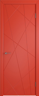 Дверь межкомнатная Colorit К5 ДГ 80x200 (красный)