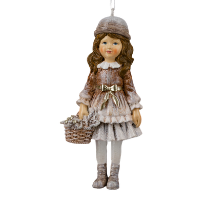 

Елочная игрушка, Decor. Девочка с корзиной / 64552