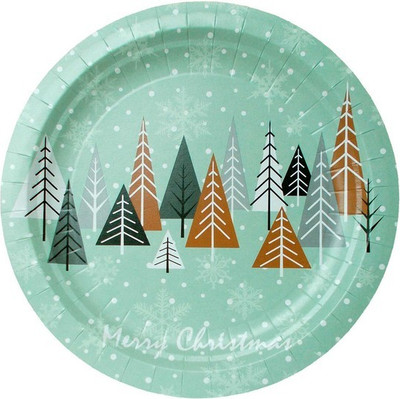 

Набор одноразовых тарелок, 6110 Елочки