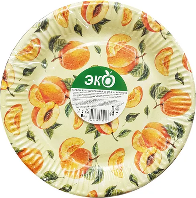 

Набор одноразовых тарелок, Абрикос2