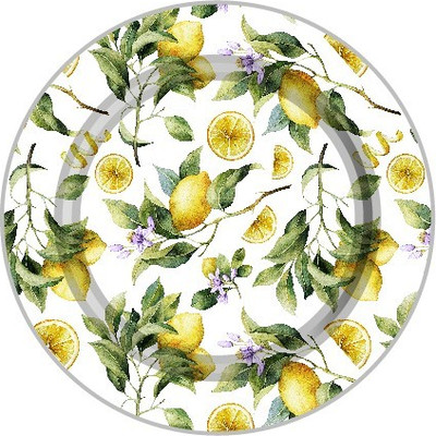 

Набор одноразовых тарелок, Лимончики