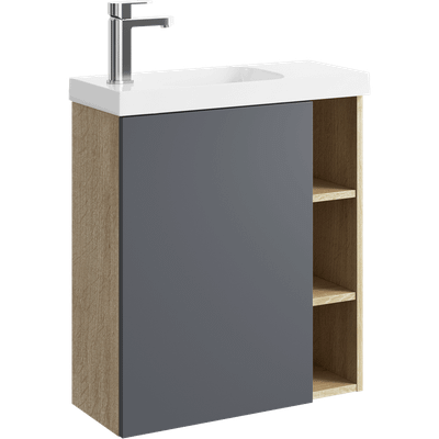 

Тумба с умывальником, Alba ALB0106LDD + ALB0706GRМ + Compact Slim 60 CMPSL.06.04.D