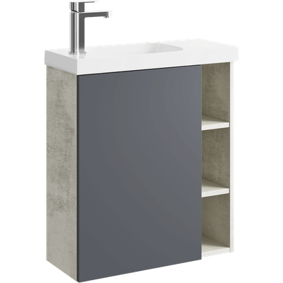 

Тумба с умывальником, Alba ALB0106LLS + ALB0706GRМ + Compact Slim 60 CMPSL.06.04.D