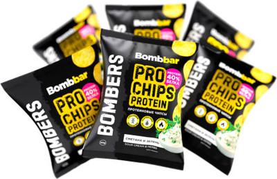 

Протеиновые чипсы, Сметана и зелень