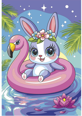 

Картина по номерам, Зайчик на отдыхе / Рхд-048