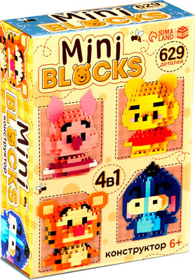 Конструктор Unicon Mini Blocks. Зверята / 10906396