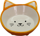 Миска для животных №1 Мордочка кошки / МКР155 (желтый) - 