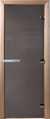 Стеклянная дверь для бани/сауны Doorwood 210х70 / DW03777-Л (левая, графит) - 