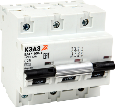 

Выключатель автоматический, ВА47-100-3B50-УХЛ3 10кА / 318712