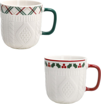 

Набор кружек, New Milk & Coffee Let It Snow Ягоды и клетка / NL614043042