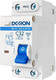 Дифференциальный автомат DEKRON АД12 1P+N С32A АС30мА 4.5kA / ad12-2-C32-30AC-dek - 