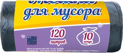 

Пакеты для мусора, Люкс 120л 66х105см 21мкм