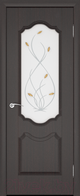 Дверь межкомнатная ПВХ Стандарт ПО Орхидея 60x200 (венге/матовое)